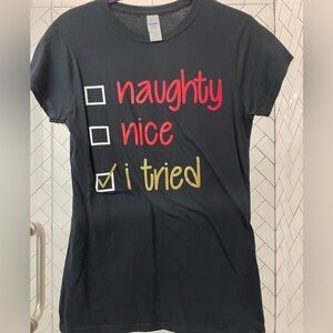 Black size small Christmas short sleeve t-shirt